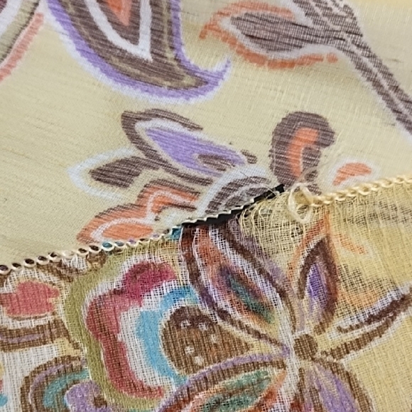 Paisley Pastels on Yellow Scarf Belt - Picture 8 of 12